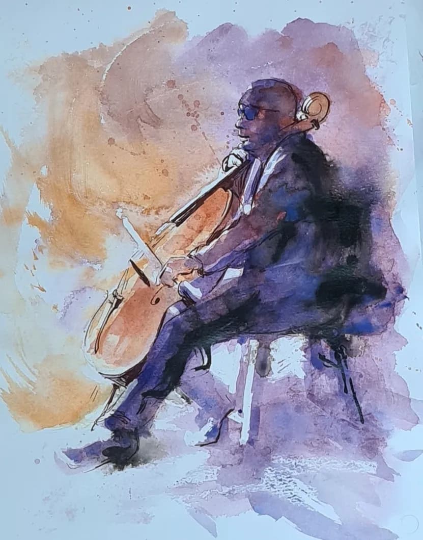 Melodic Reflections: A Watercolor Journey Through Music and Emotion