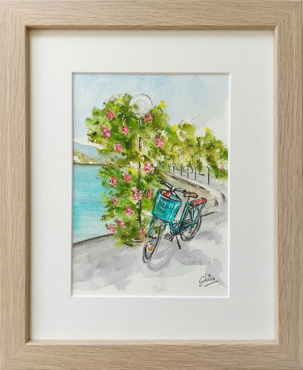 Whispers of the Waterfront: A Serene Bicycle Escape Amidst Blossoms and Blue Waters