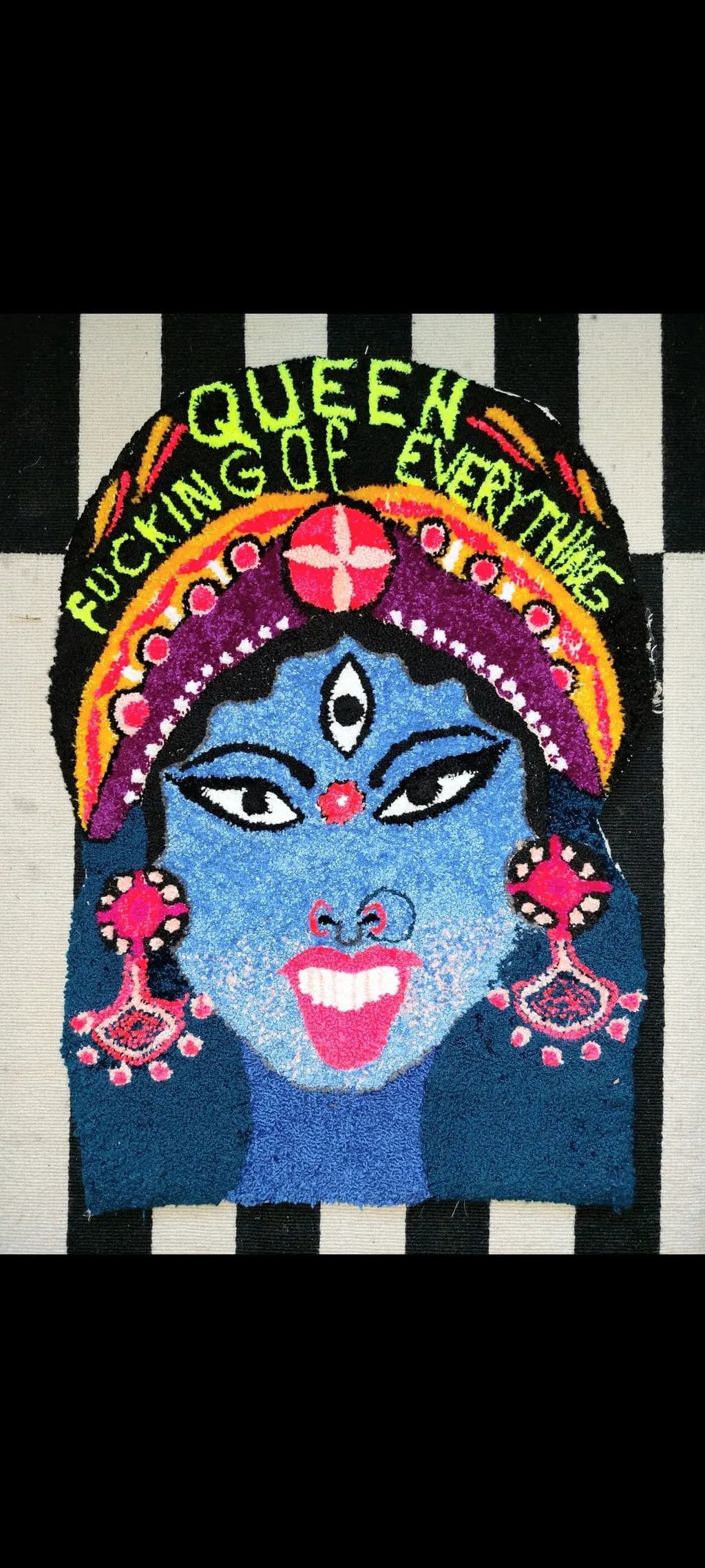Queen of Everything: A Bold Expression of Spirit and Color in Punch Needle Art