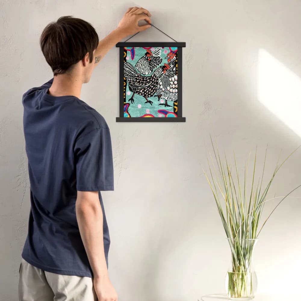 Whimsical Harmony: A Dance of Feathered Friends in Vibrant Textiles