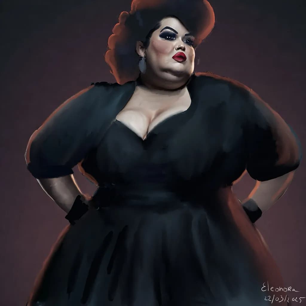 Bold Elegance: A Celebration of Curves and Confidence in Black Attire