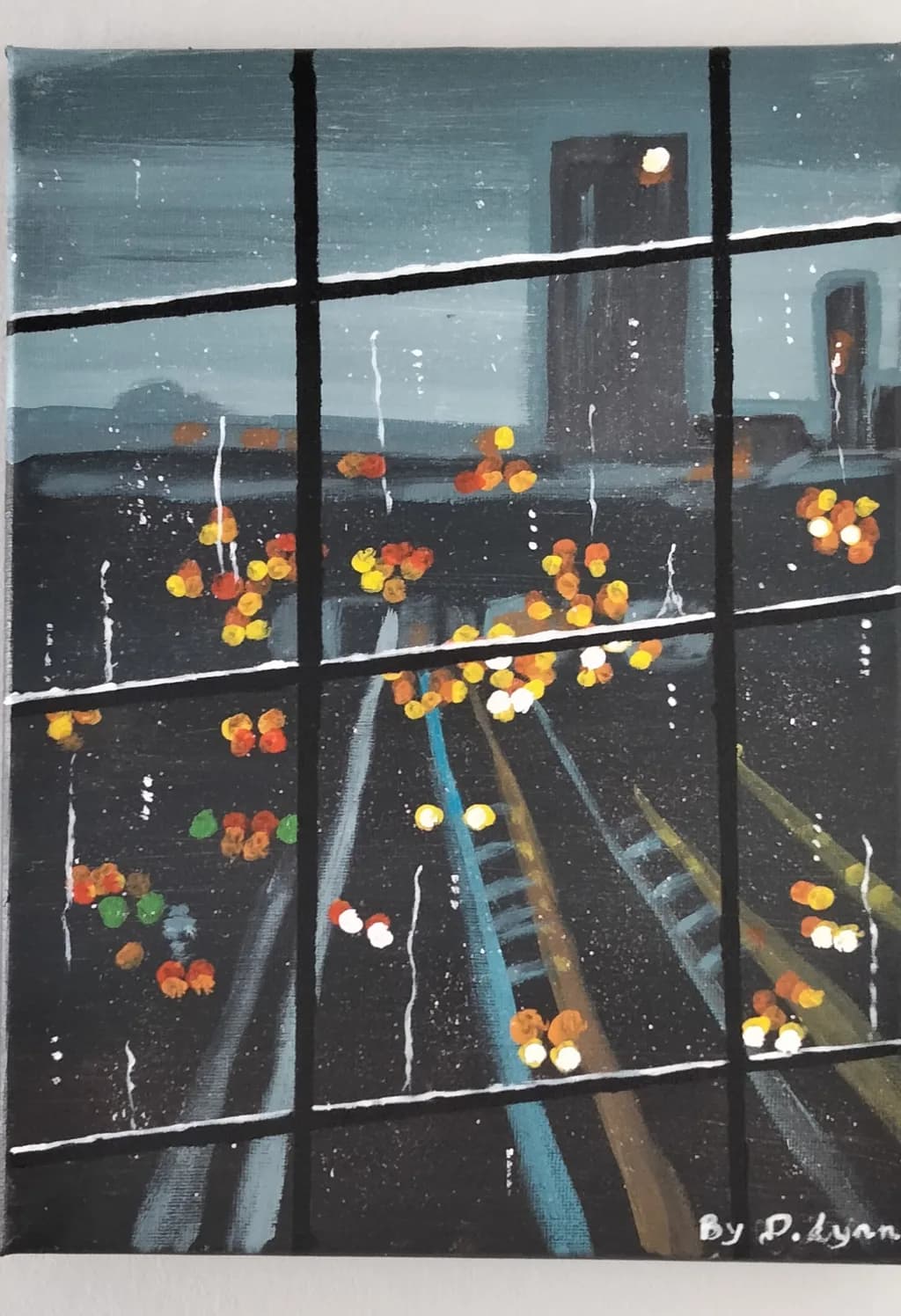 Urban Nocturne: A Window to City Lights and Dreams