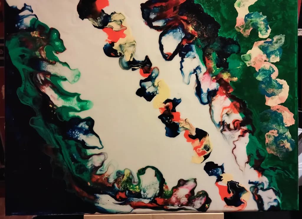 Vibrant Whispers of Fluid Color: An Abstract Journey Through Dynamic Hues
