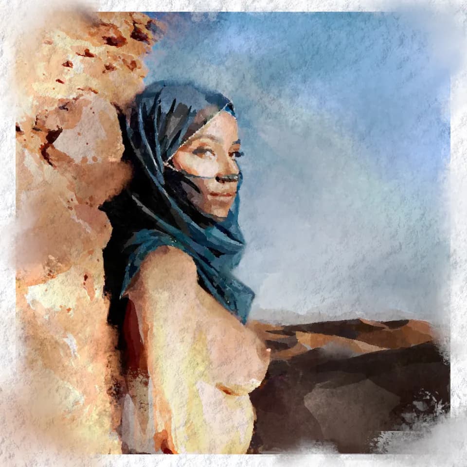 Whispers of the Desert: A Serene Portrait of Strength and Grace
