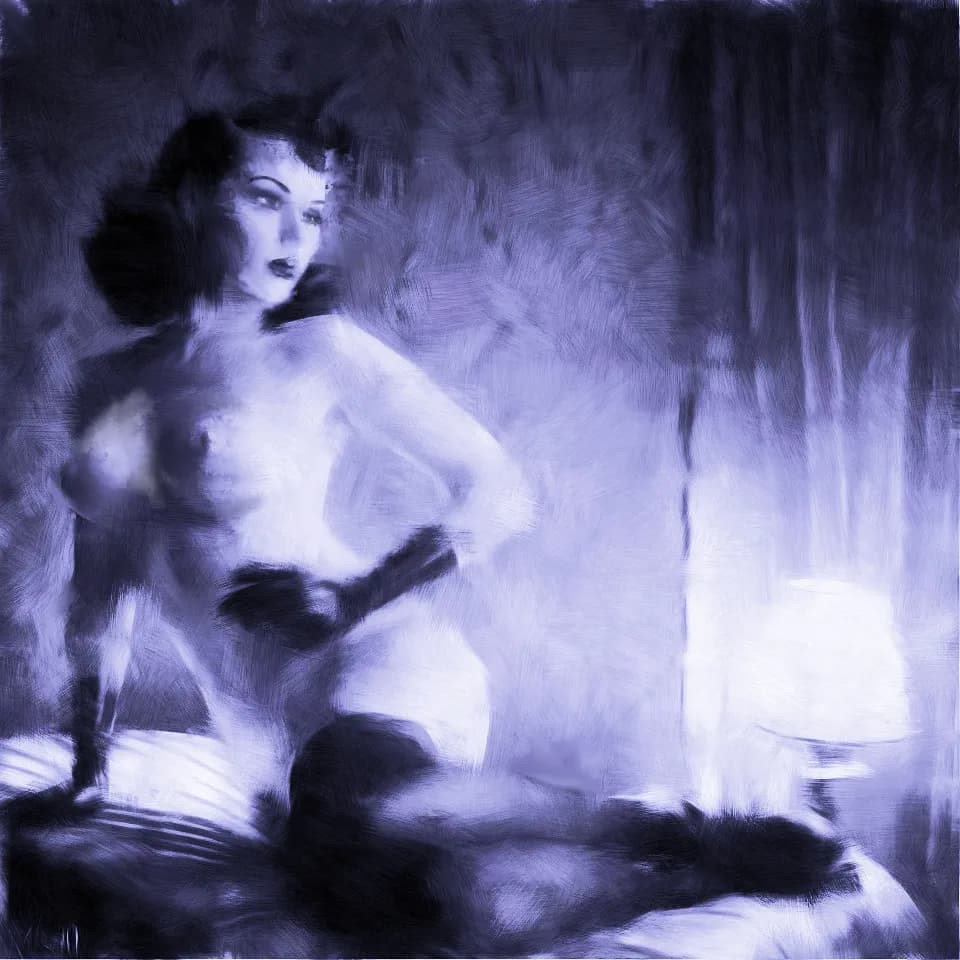 Whispers of Elegance: A Monochrome Dance of Sensuality and Vintage Charm