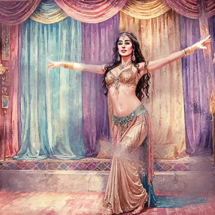 Ethereal Dance of the Enchantress: A Captivating Journey Through Color and Movement
