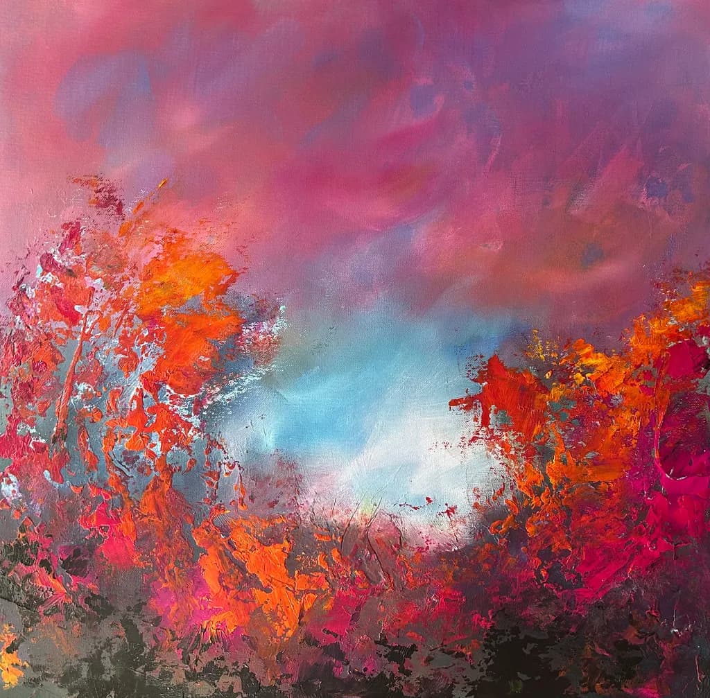 "Embers of Dusk: A Vibrant Exploration of Color and Emotion"