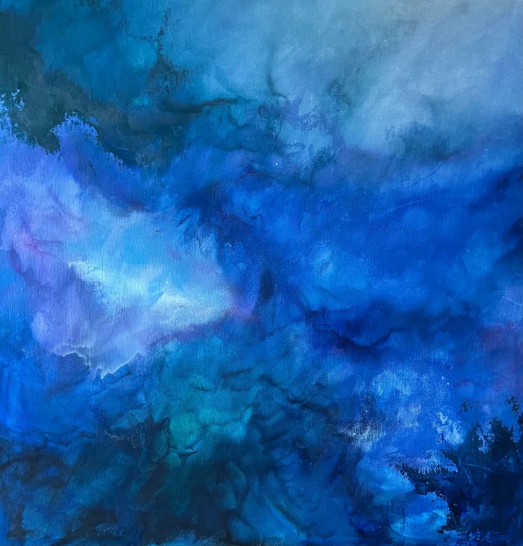 "Whispers of the Deep: A Journey Through Blue Hues and Textures"