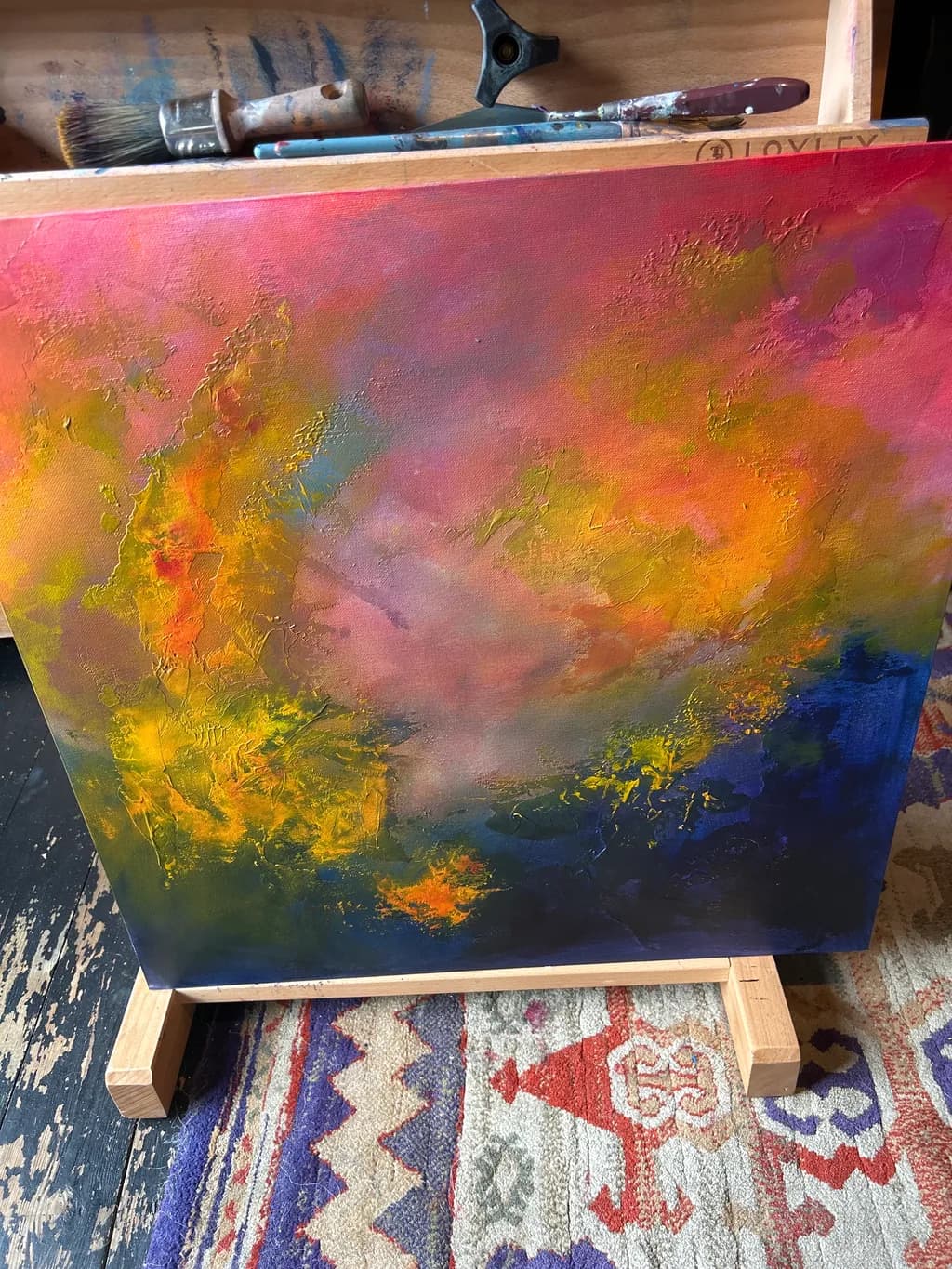 "Vibrant Horizons: An Abstract Journey Through Color and Texture"