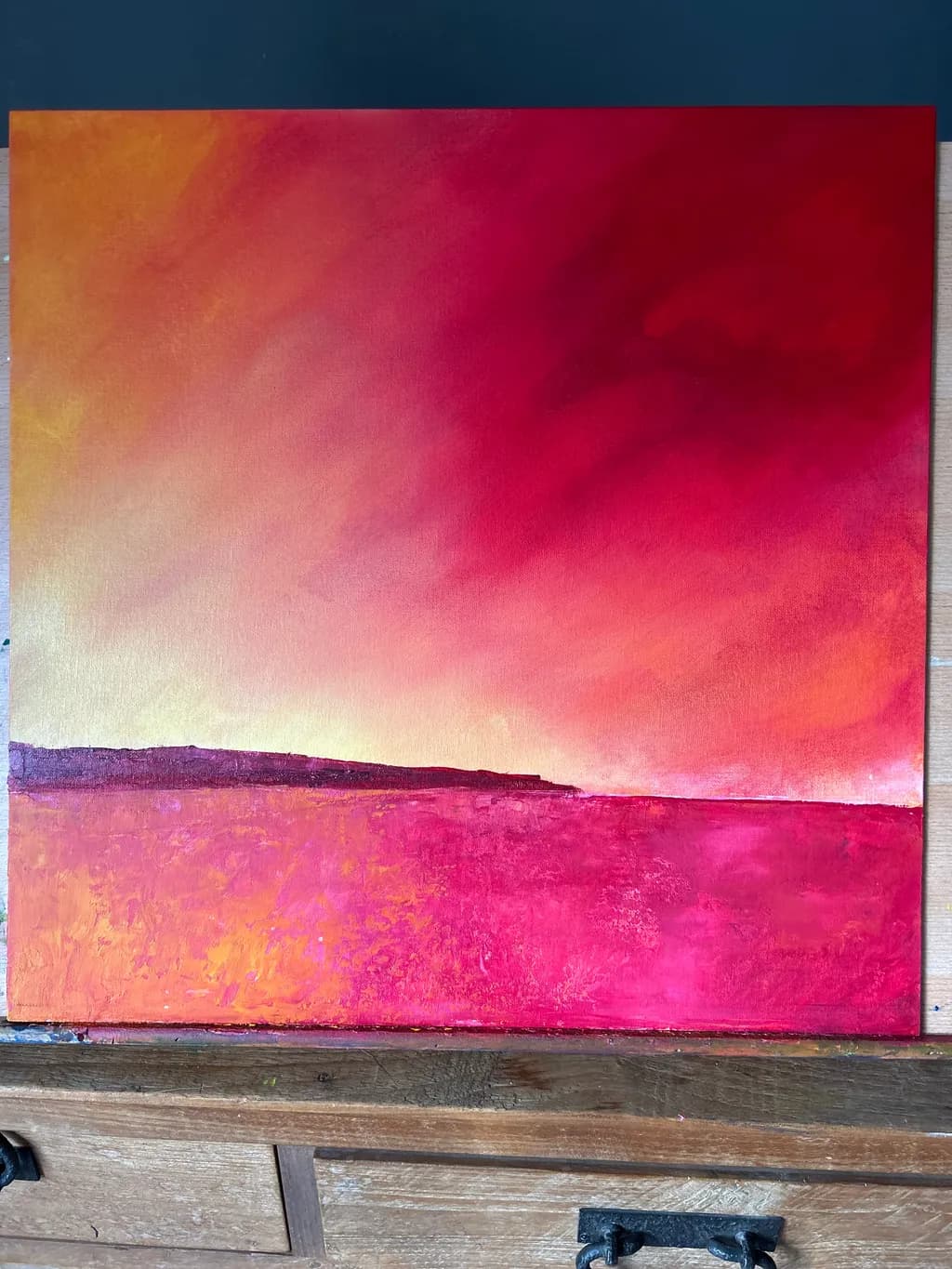 "Afterglow: A Vibrant Exploration of Light and Color in Abstract Art"