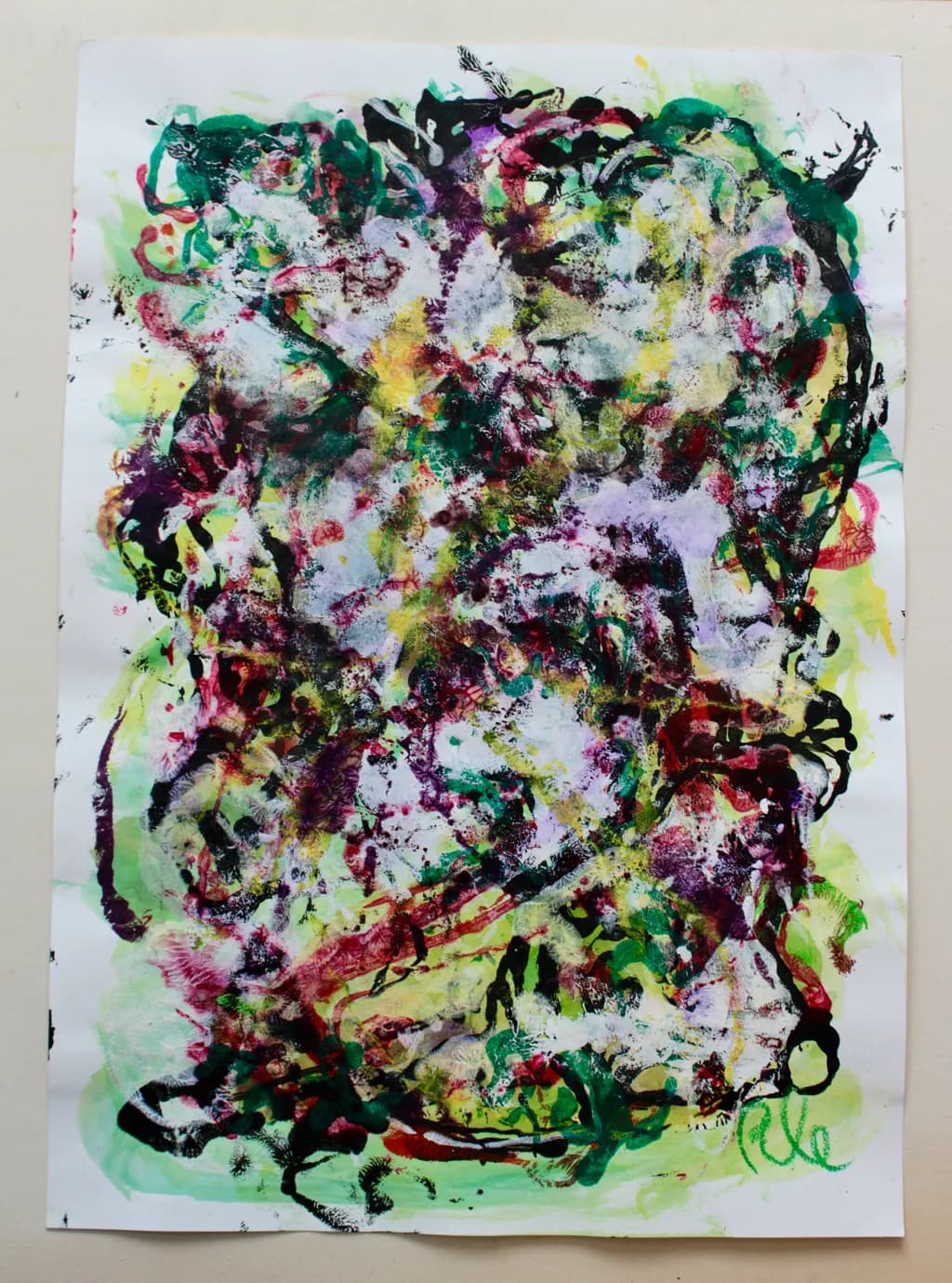 Vibrant Chaos: An Abstract Journey Through Color and Emotion