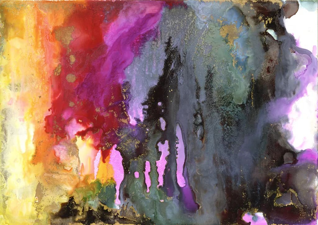 Vibrant Fluidity: An Abstract Journey Through Color and Texture