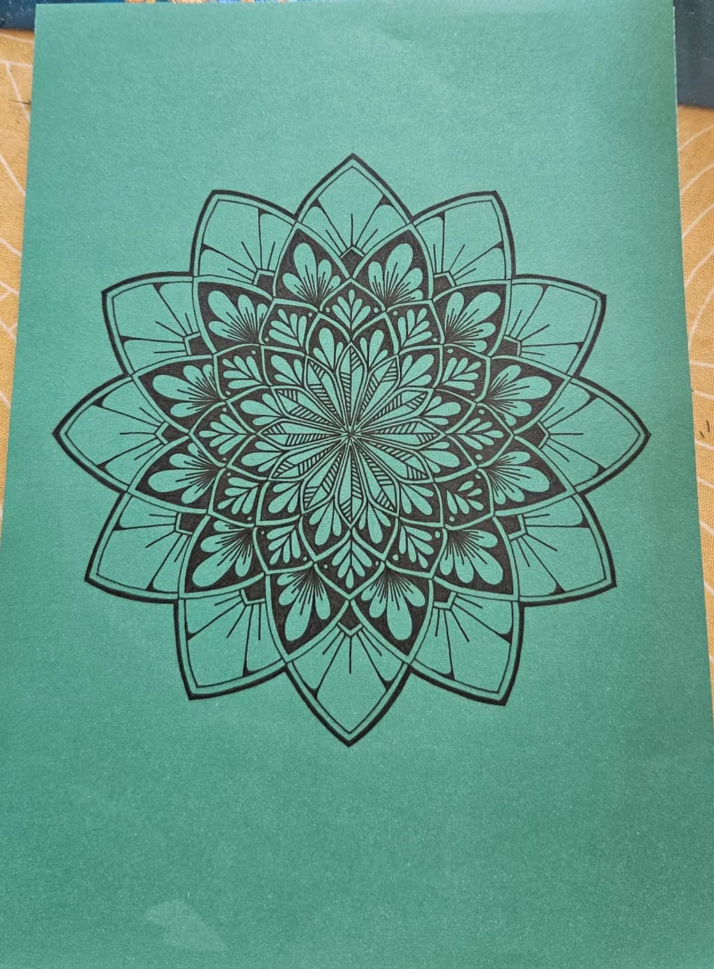 Intricate Green Mandala: A Dance of Nature's Patterns