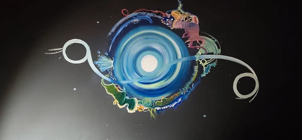 Ethereal Whirl: A Cosmic Dance of Color and Light