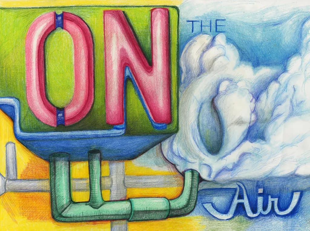 Colorful Clouds: A Playful Illustration of Airwaves and Signage