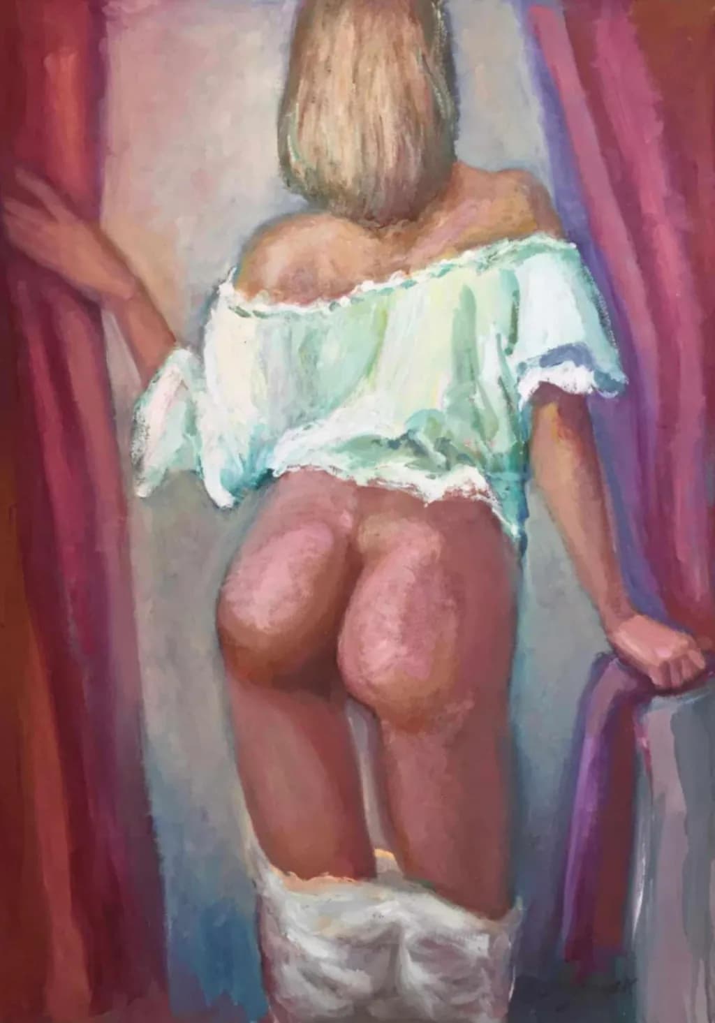Whispers of Color: An Abstract Portrait of Expression and Form