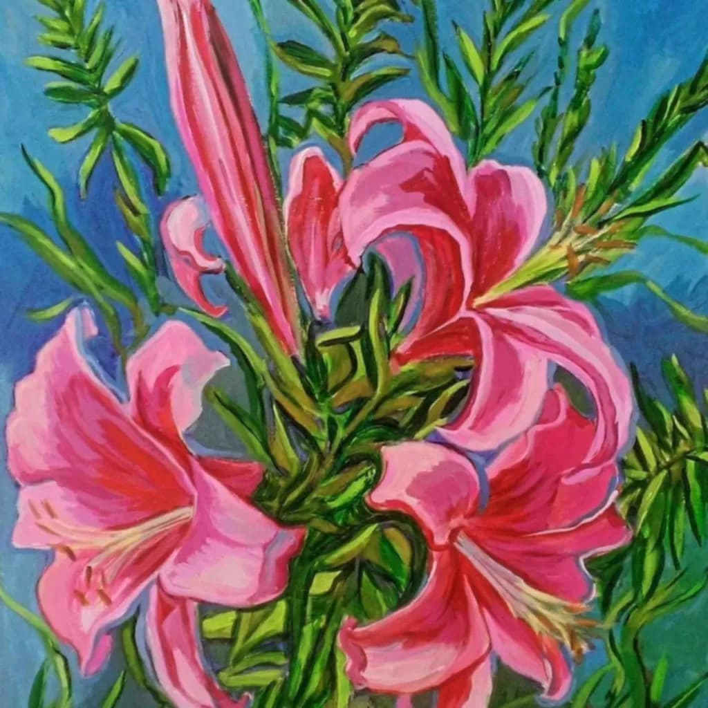 Blossoms of Serenity: A Vibrant Celebration of Pink Lilies in Nature's Embrace