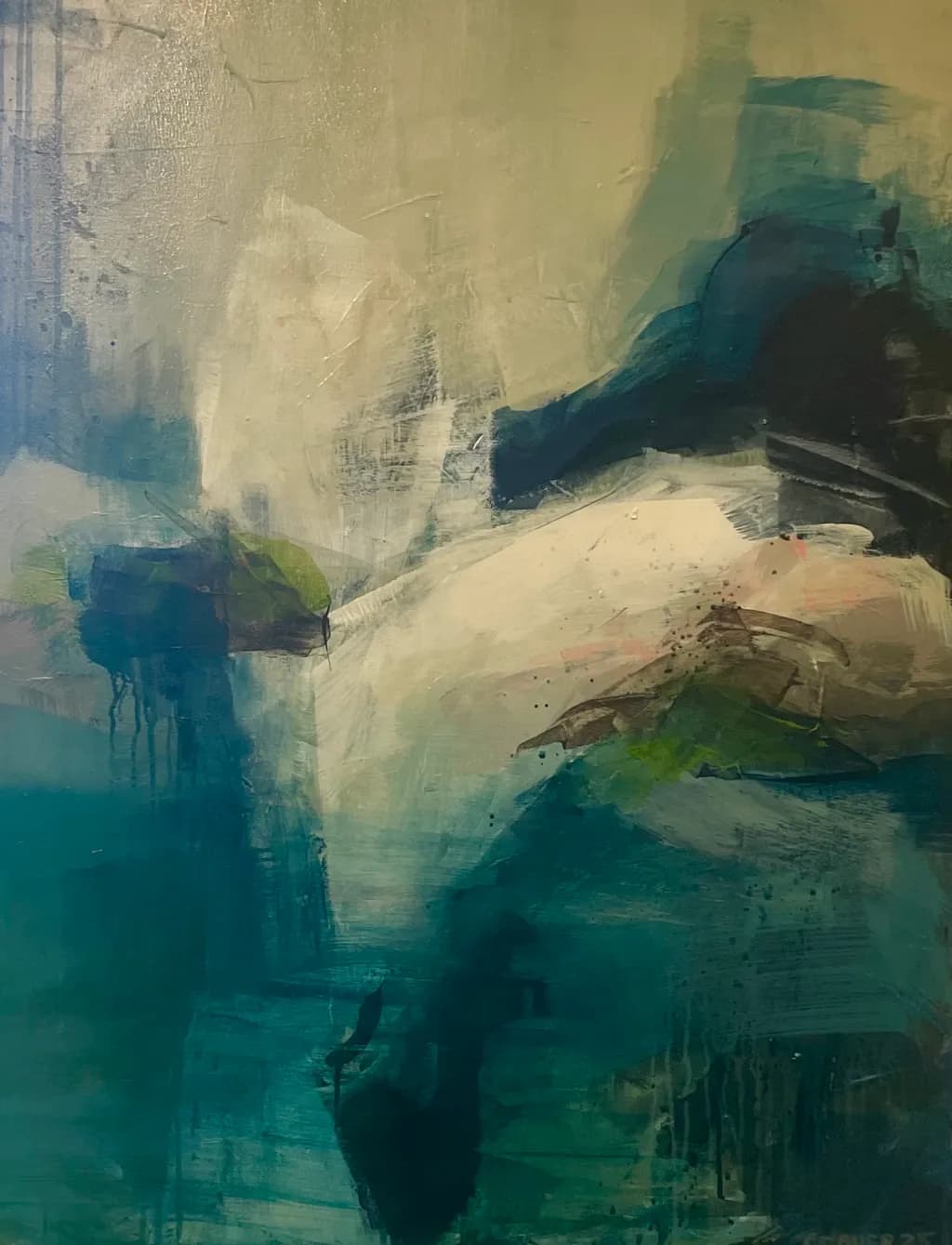 Whispers of the Ocean: An Abstract Journey Through Color and Emotion