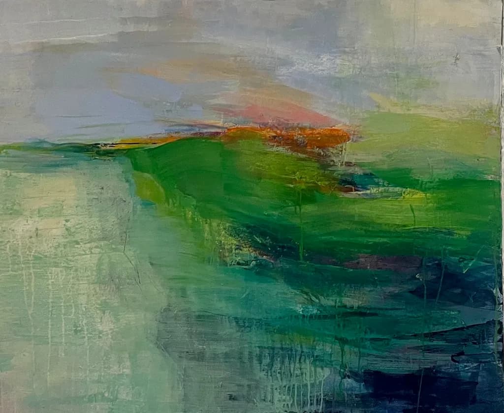 Serene Horizons: A Colorful Journey Through Abstract Landscapes