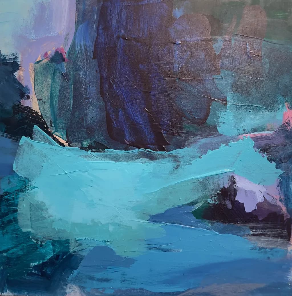Whispers of the Ocean: A Dance of Blues and Purples