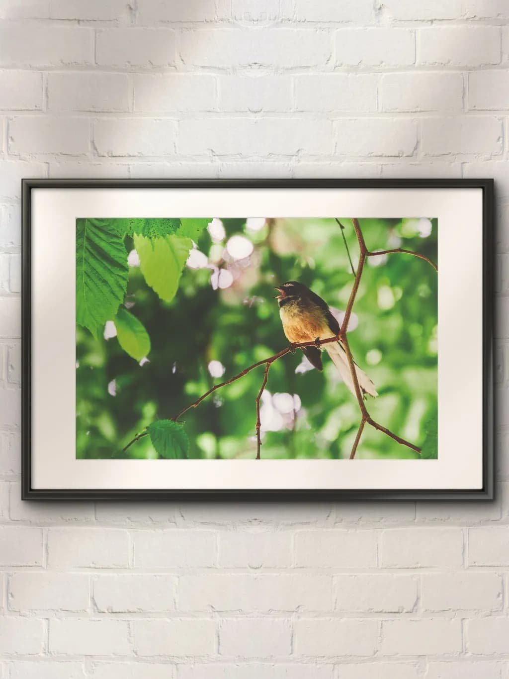 Whispers of Nature: A Vibrant Songbird Amidst Lush Greenery