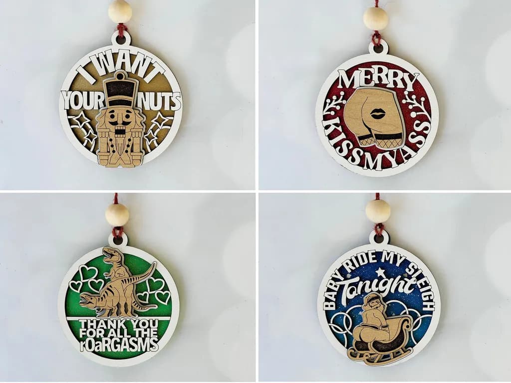 Whimsical Holiday Ornaments: A Playful Collection of Humorous and Cheeky Designs
