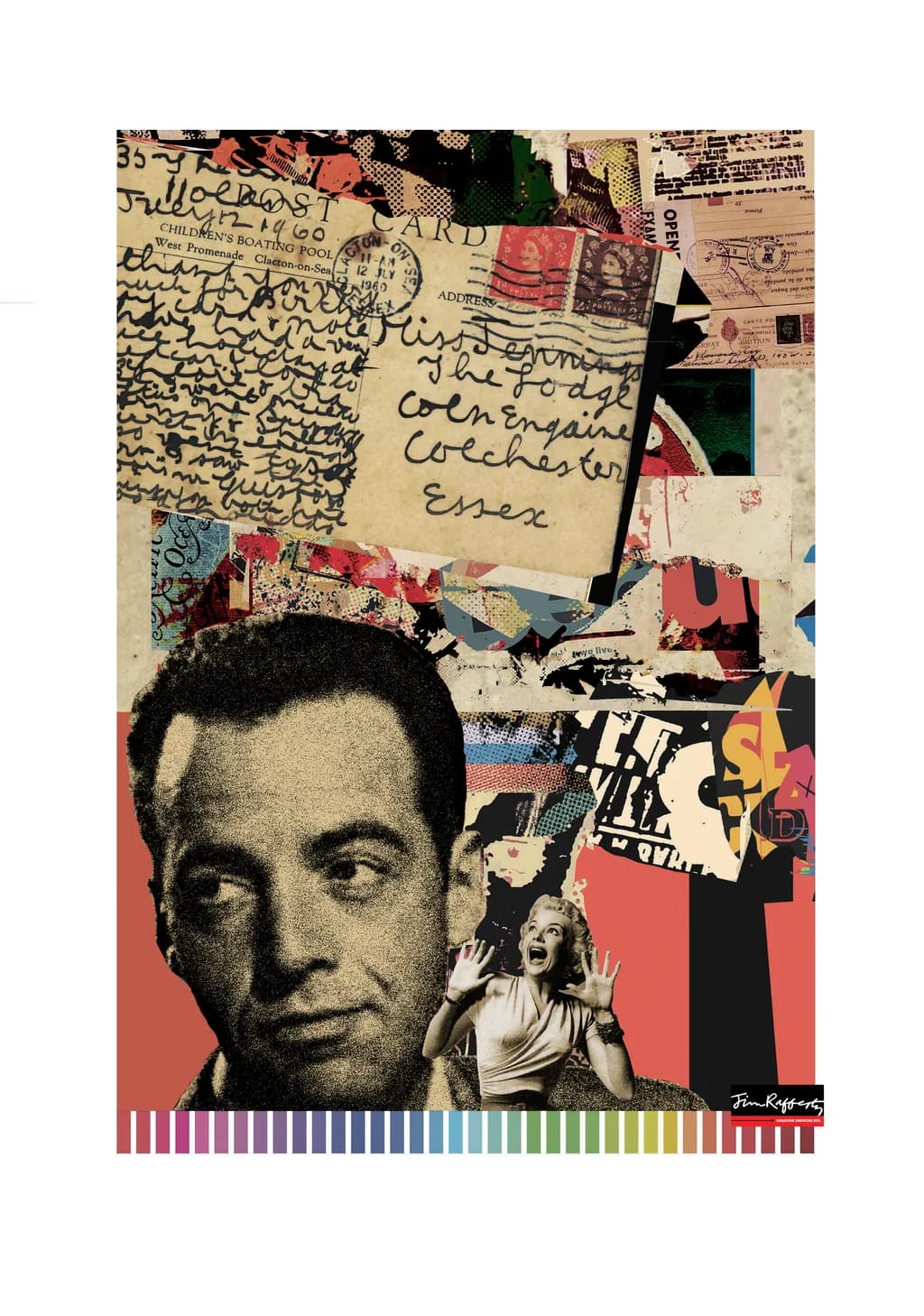 Nostalgic Collage: A Vintage Journey Through Postcards and Memories