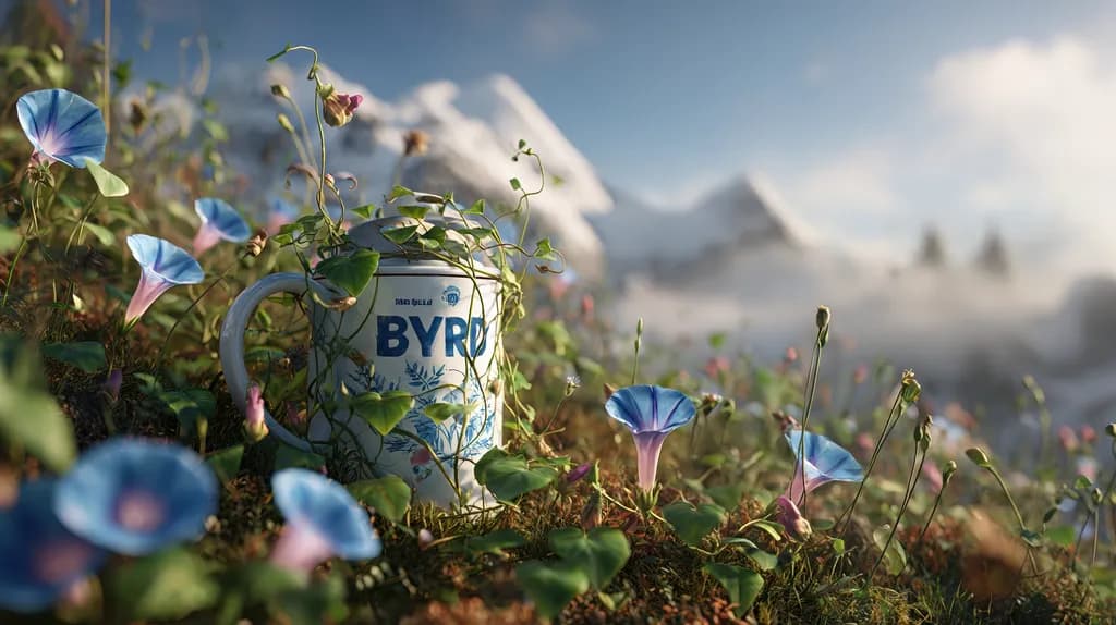 Whispers of Nature: A Serene Mug Amidst Blooming Wildflowers