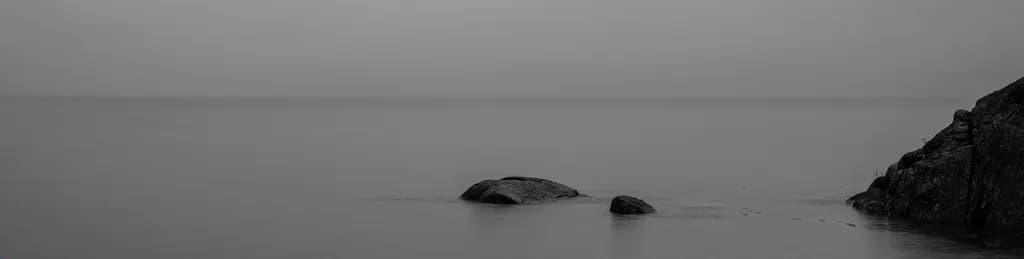 Negative Grey Seascape