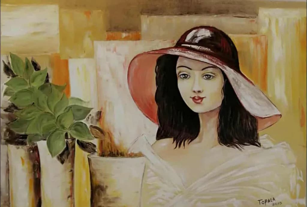 Lady in Rose Hat