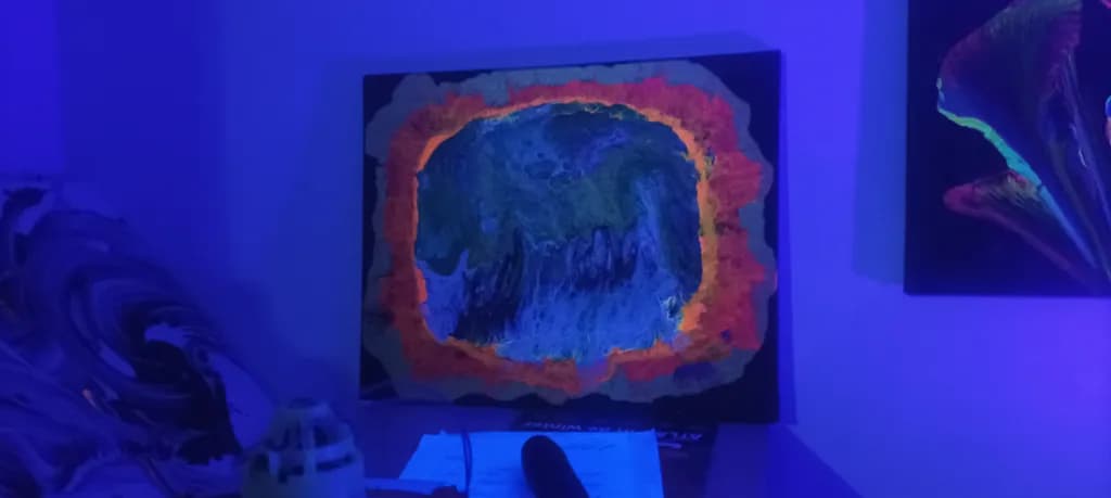 Neon Dreams: An Abstract Journey Through Texture and Color