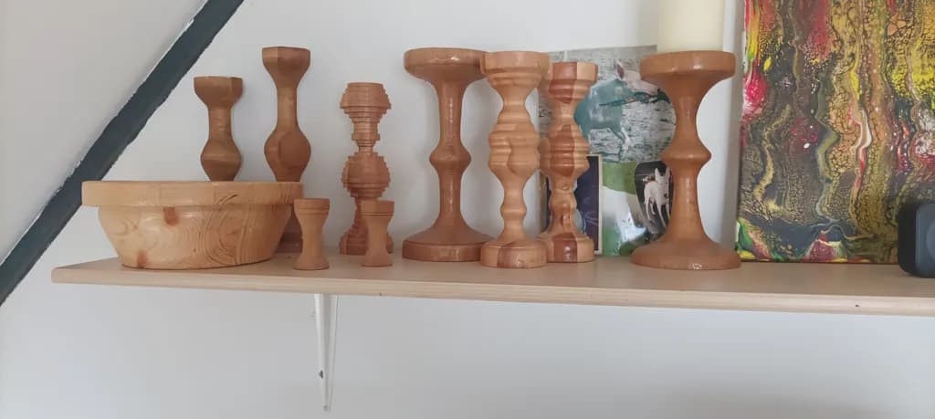 Elegant Wooden Candle Holders: A Collection of Artisan Craftsmanship for Home Decor
