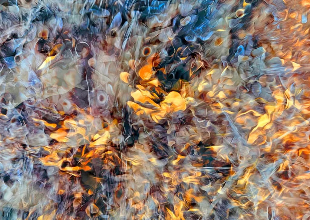 Whispers of Flame: A Dance of Color and Light in Abstract Form