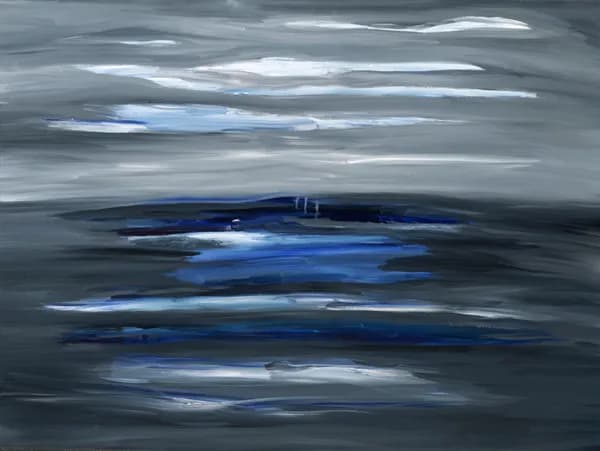 Whispers of the Ocean: A Serene Dance of Gray and Blue