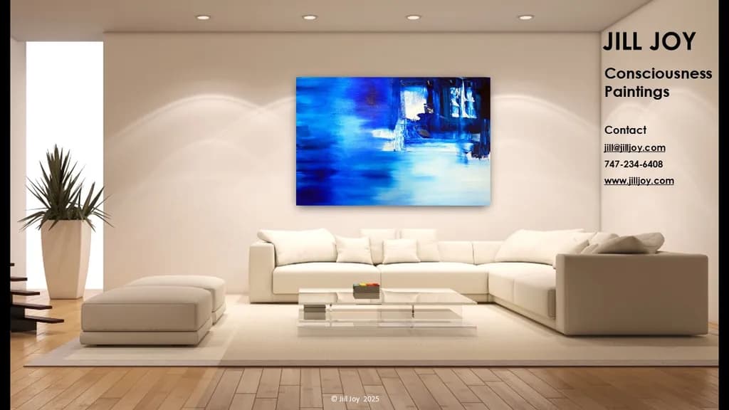 Ethereal Blues: A Journey Through Consciousness in Abstract Art