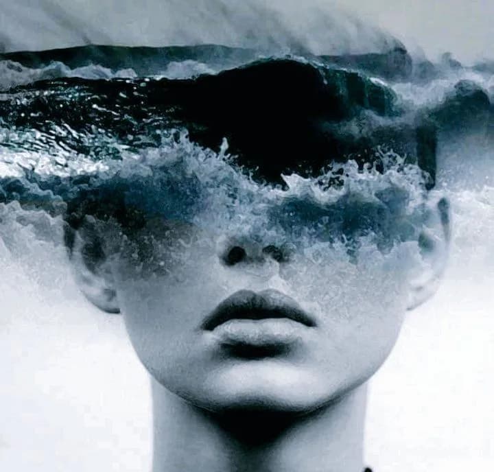 Whispers of the Ocean: A Serene Reflection of Emotion and Contrast