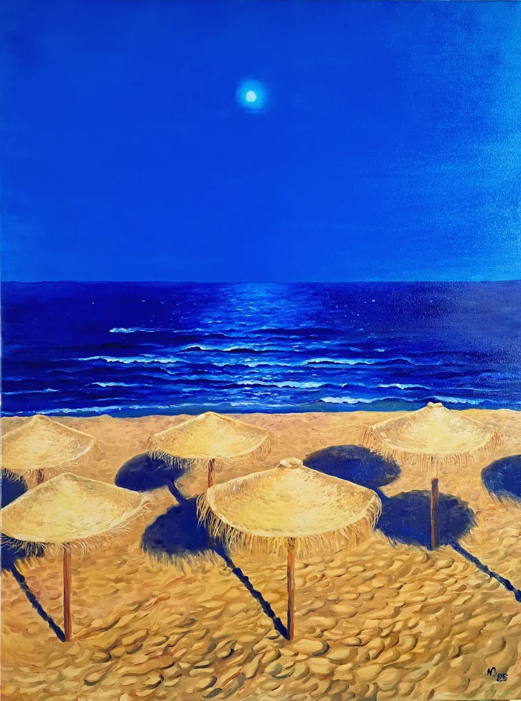 Beach in the moonlight