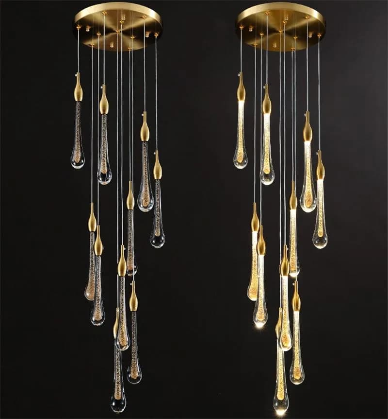 Elegant Glass Drop Pendant Light: Modern Decorative Lighting for Sophisticated Spaces