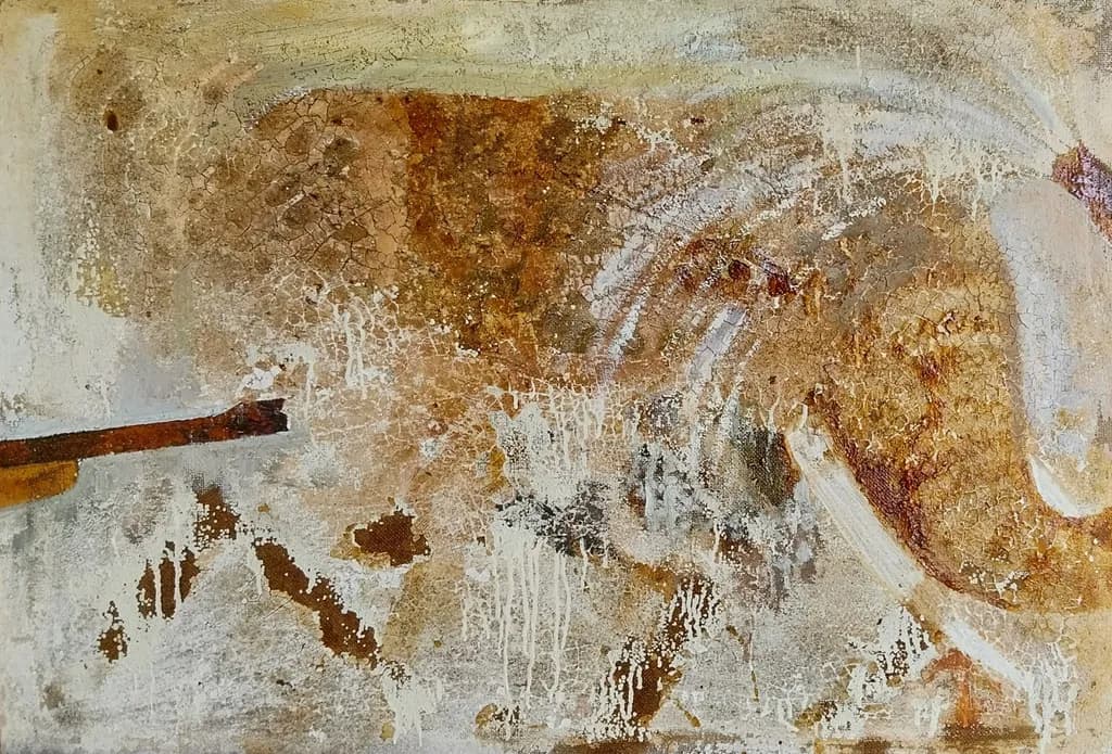 Whispers of Time: An Abstract Journey Through Earthy Textures and Colors