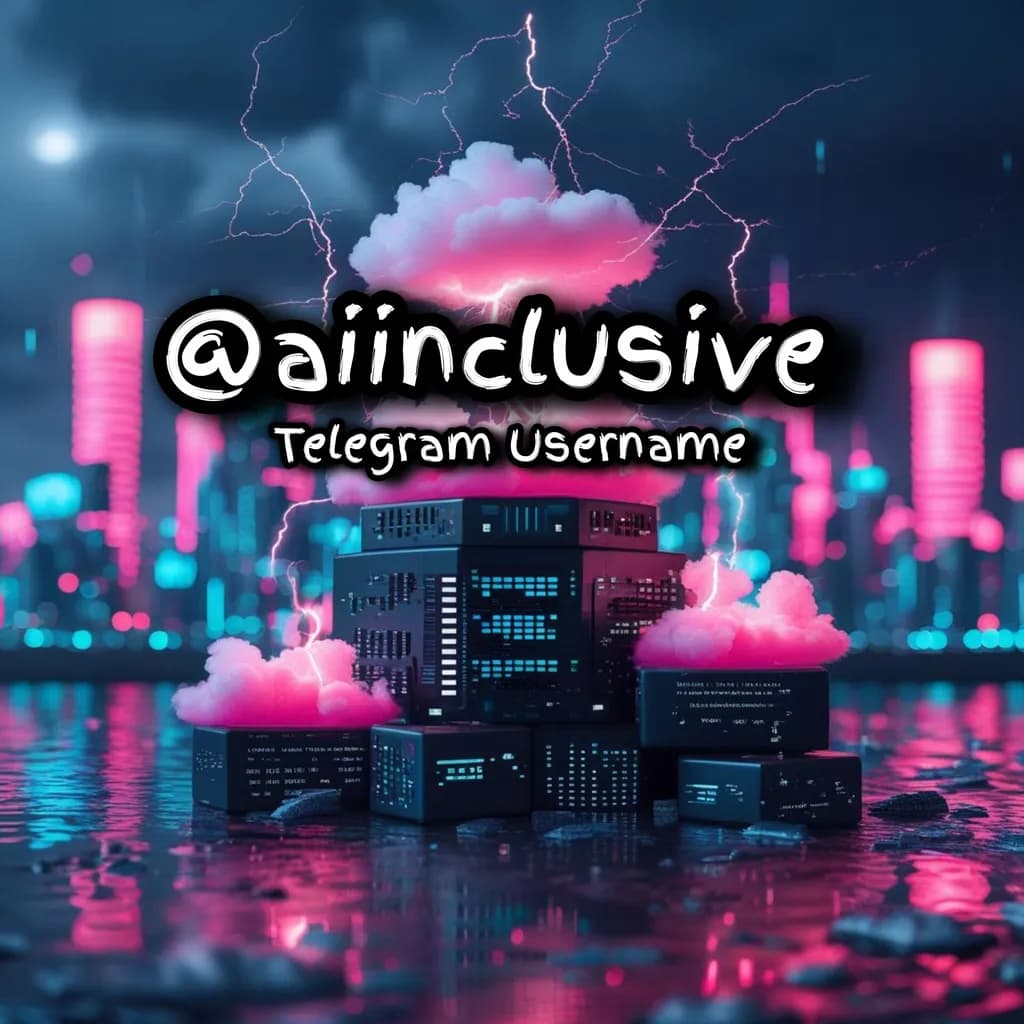 Neon Storm: A Futuristic Cityscape of Clouds and Technology