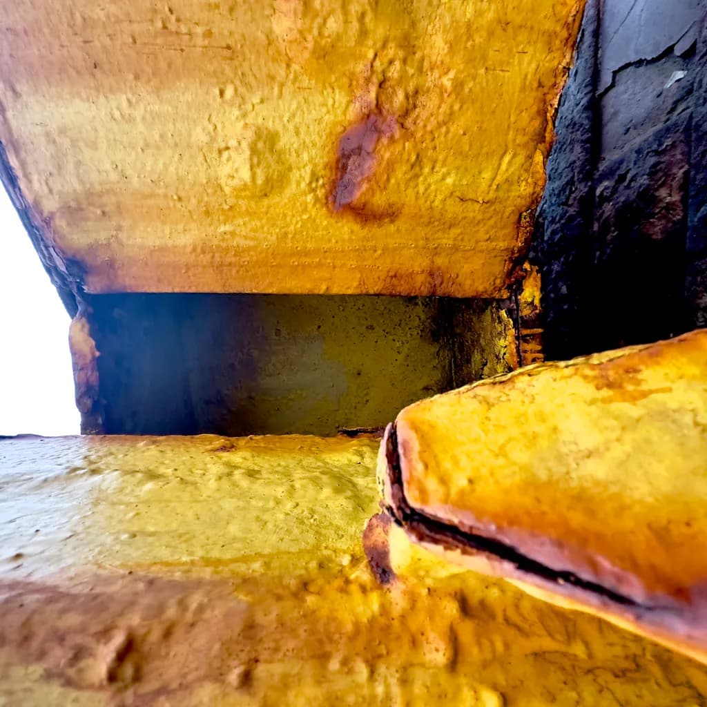 Golden Industrial Angles: An Abstract Exploration of Texture and Surface