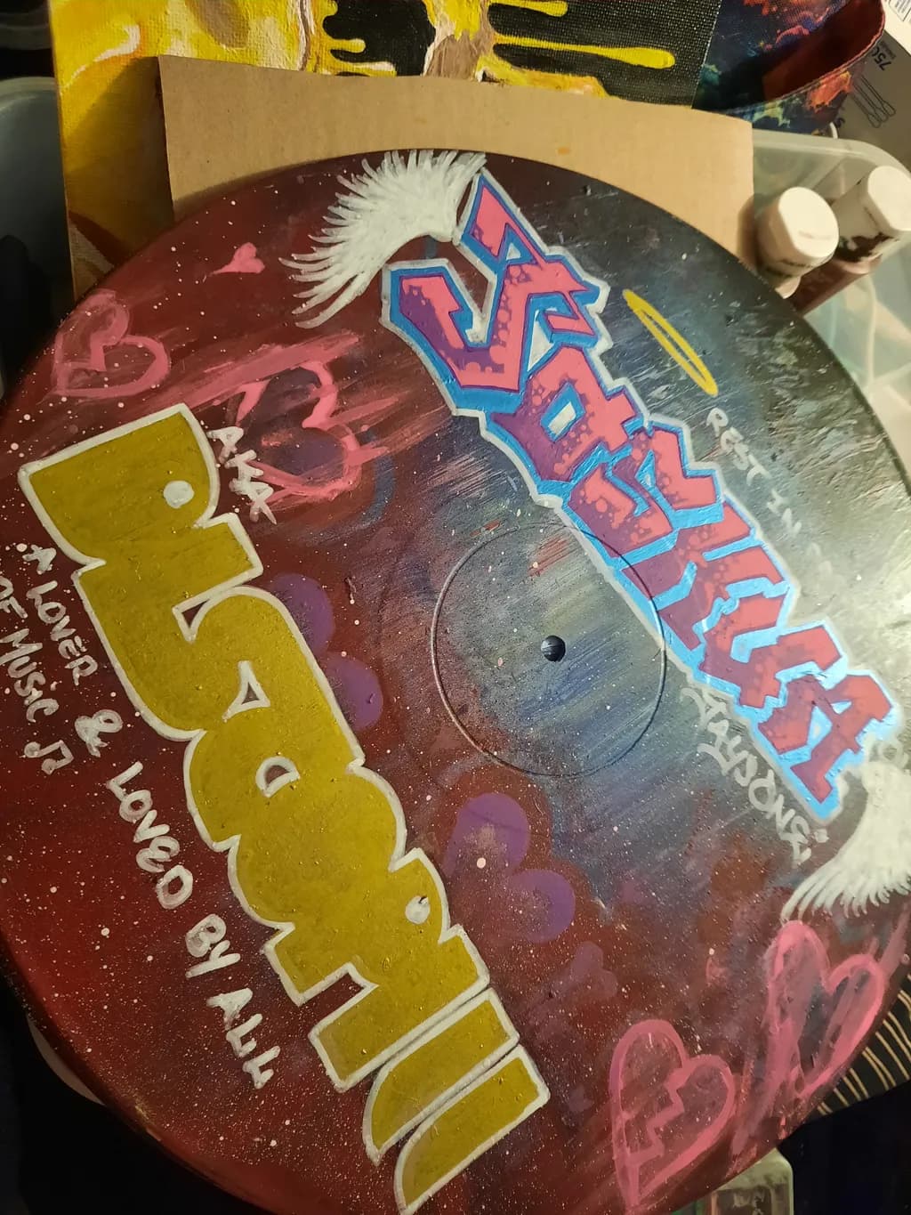 Vibrant Tribute: A Colorful Celebration of Love and Music on Vinyl