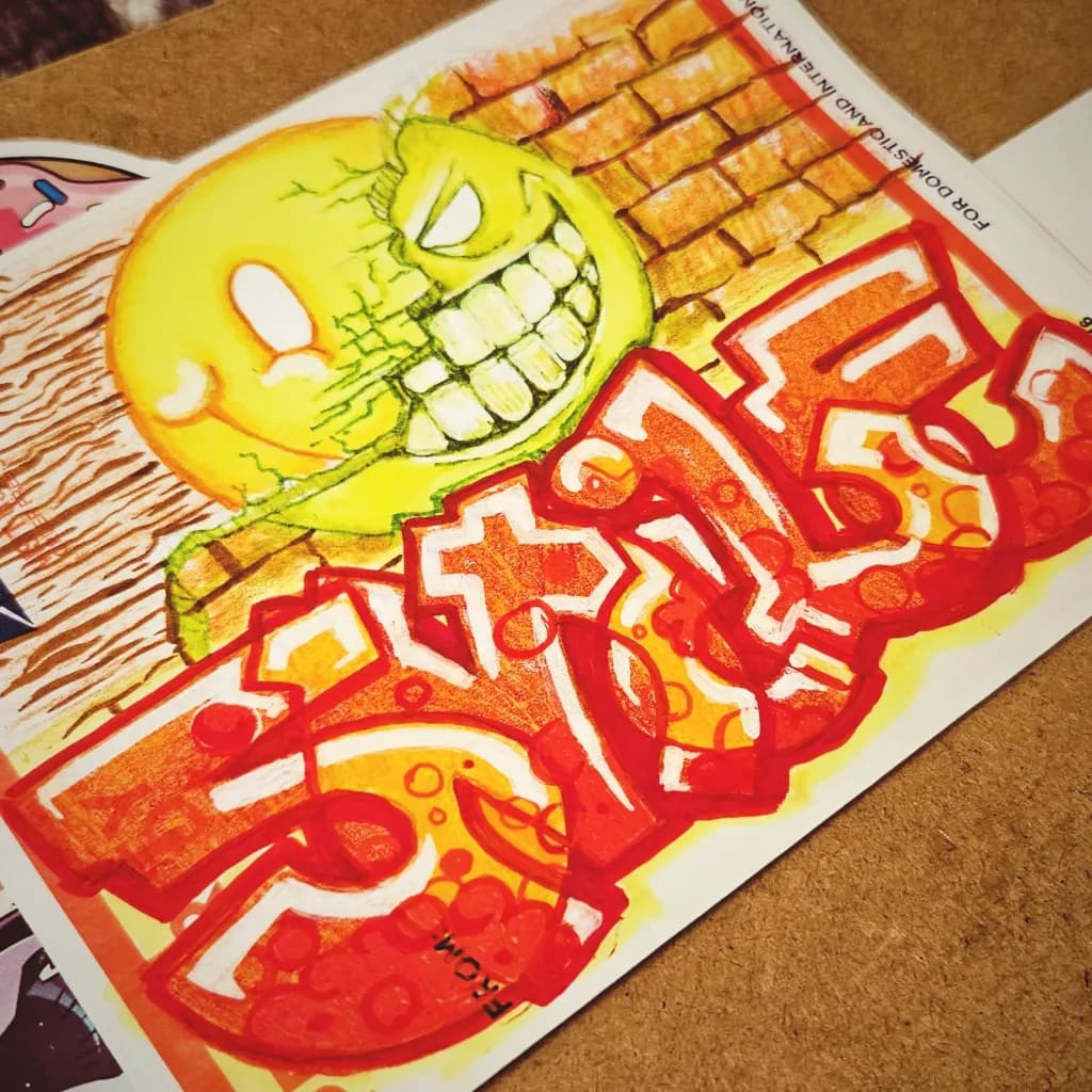 Urban Smiles: A Vibrant Expression of Graffiti Artistry