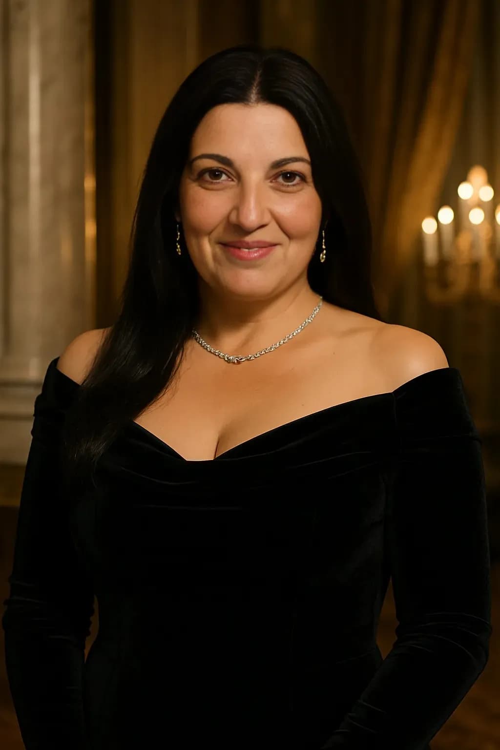 Elegant Grace: A Portrait of Timeless Beauty in Velvet Black