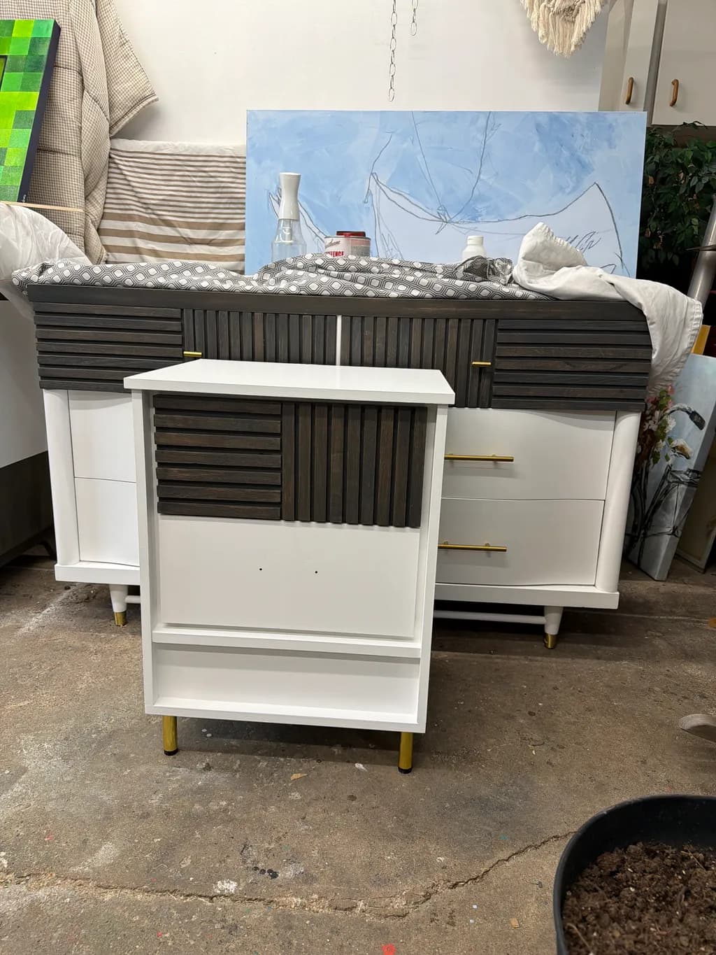 Midcentury Slatted Sideboard Study