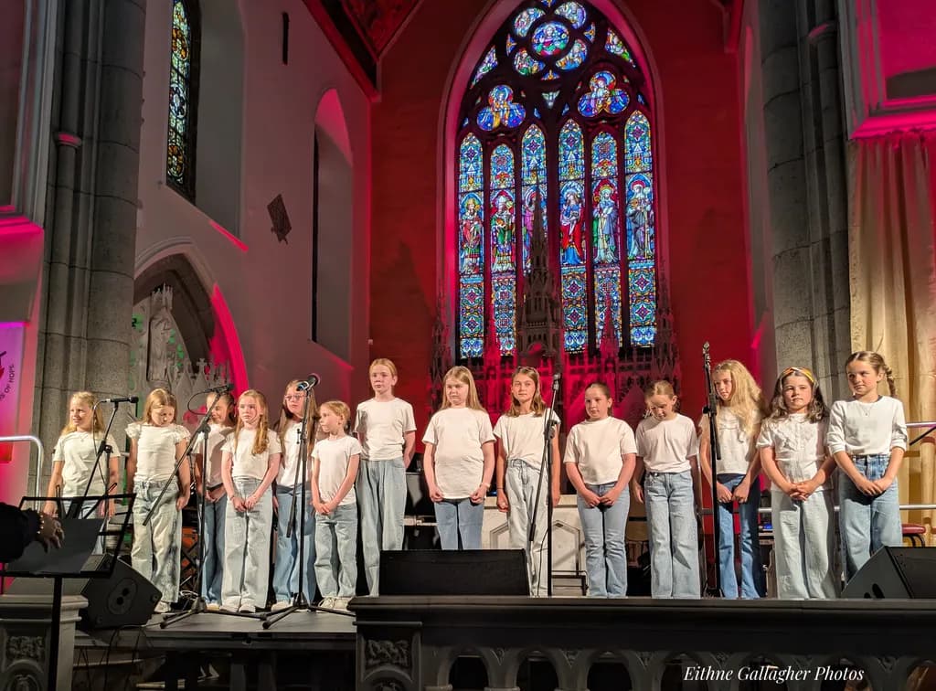 Voices of Innocence: A Choral Performance in a Stained Glass Sanctuary