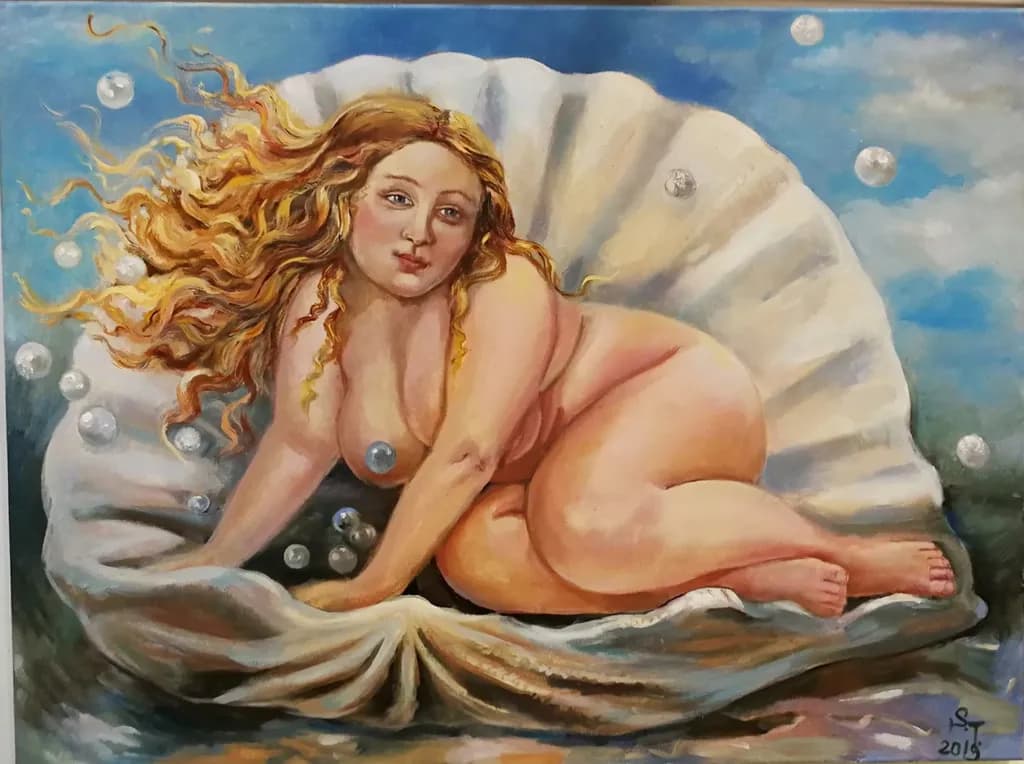 Whimsical Beauty: A Siren's Embrace in Pearls and Seafoam