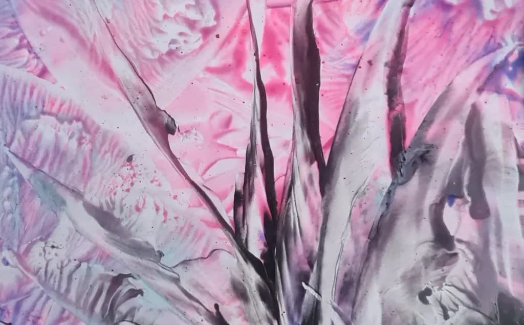 Vibrant Floral Symphony: An Abstract Dance of Color and Texture