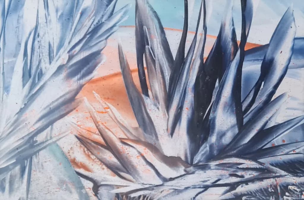Whispers of the Desert: A Dance of Blue and Orange in Nature's Palette