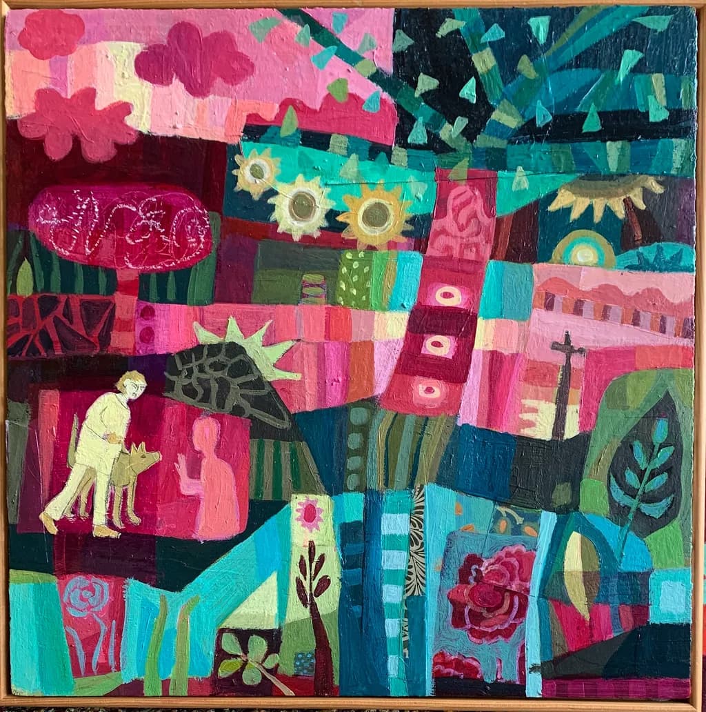 Whimsical Encounters: A Colorful Journey Through Nature and Companionship